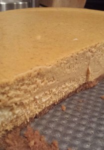 Half of the Finished Cheesecake... It Goes Fast!